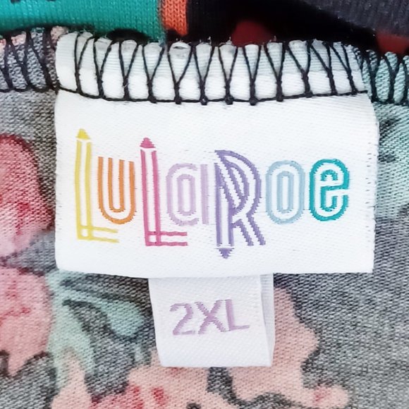 LuLaRoe Floral Black and Red Women's maxi Skirt - Picture 5 of 5